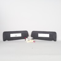2009-2015 BMW 740i 750i Sun Visor Set Black Alcantara 51168047063 OEM Used