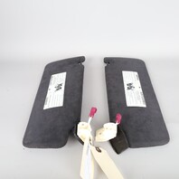 2009-2015 BMW 740i 750i Sun Visor Set Black Alcantara 51168047063 OEM Used