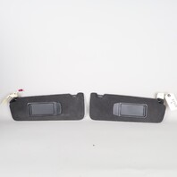 2009-2015 BMW 740i 750i Sun Visor Set Black Alcantara 51168047063 OEM Used