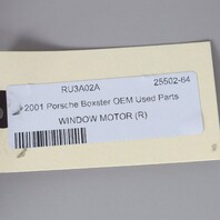1999-2002 Porsche Boxster 986 Passenger Door Window Motor 98662410202 OEM Used