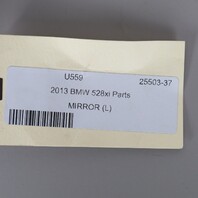 2012-2013 BMW 528i 535i 550i Left Door Mirror White 51167321811 OEM Useds