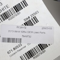 2016-2016 BMW 528i N20 Coolant Reservoir Expansion Tank Bottle 17138614293 OEM Used