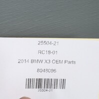 2011-2014 BMW X3 F25 Upper Center Front Bumper Grille M Package OEM 51118048096