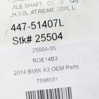 2011-2017 BMW X3 X4 Left Rear Axle Shaft CV Joint 33207598031 OEM