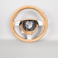2006-2009 Porsche 911 Boxster Cayman Sport Steering Wheel 3 Spoke Beige OEM