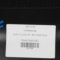 2005-2012 Porsche 911 997 Coupe Rear Seats Upper Lower Set Beige Leatherette OEM