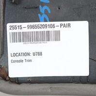 1999-2004 Porsche 911 996 Boxster 986 Console Trim Cover Pair Grey OEM