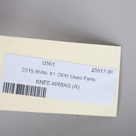 BMW X1 E84 Left Driver Knee Airbag 72129227526 OEM Used