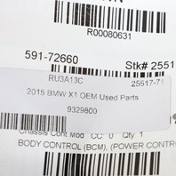 2015 BMW X1 E84 Electronic Junction Box 61359329800 OEM Used