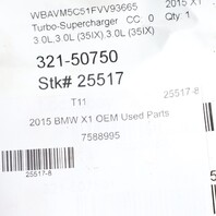 2011-2013 BMW 135i 335i 640i X1 N55 Turbo Turbocharger 11657588995 OEM Used