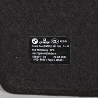 2013-2015 BMW X1 Rear Trunk Floor Carpet 51472991186 OEM Used