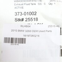 2014-2018 BMW 328D Diesel Exhaust Fluid SCR Active DEF Tank OEM Used