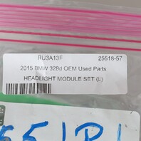 2012-2015 BMW 328i 335i Sedan Headlight Module Set OEM Used
