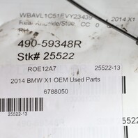 2012-2015 BMW X1 Right Rear Spindle Knuckle Hub 33326788050 OEM Used