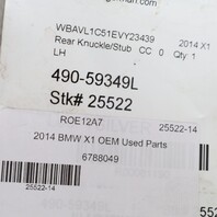 2012-2015 BMW X1 Left Rear Spindle Knuckle Hub 33326788049 OEM Used