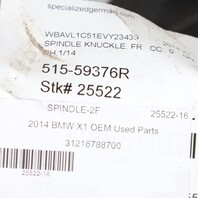 2012-2015 BMW X1 xDrive Right Front Spindle Knuckle Hub 31216788700 OEM Used
