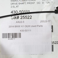 2006-2015 BMW 325xi/328xi/335xi & X1 AWD Front Driveshaft 26207529294 OEM Used