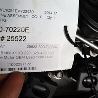 2012-2016 BMW X1 X3 228i 328i 428i 528i N20 Engine Motor OEM Used 120K Miles
