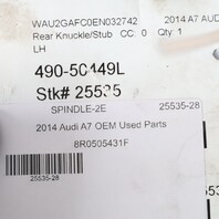 12-17 Audi A6 A7 Q5 Quattro Left Rear Spindle Knuckle Hub 8R0505431C OEM Used