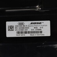 2012-2017 Audi A7 S7 Rear Subwoofer Speaker Box Bose 4G9035382A OEM Used