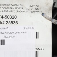 2004-2010 BMW X3 E83 Radiator Cooling Fan Aftermarket Used