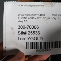 2007-2010 BMW X3 3.0 N52 Engine Motor 91K Miles OEM Used