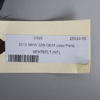 2012-2016 BMW 328i 335i Right Front Seat Belt Retractor 72117272476 OEM Used