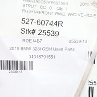 2012-2015 BMW 320i 328i Front Strut Shock Spring 31316791551 OEM Used