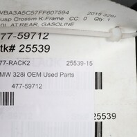 12-18 BMW 328i 330i 428i 430i Rear Suspension Crossmember 33306851657 OEM Used