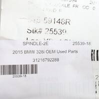 2012-2015 BMW 320i 328i 335i Right Front Spindle Knuckle Hub OEM Used