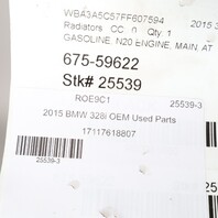 2012-2016 BMW 228i 328i 335i 428i 435i N20 2.0 Radiator 17117618807 OEM Used