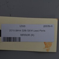 2014-2016 BMW 320i 328i 330i 335i Right Side View Door Mirror Black OEM Used