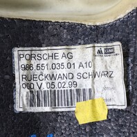 1997-2004 Porsche Boxster 986 Engine Firewall Carpet Black 98655103501 OEM