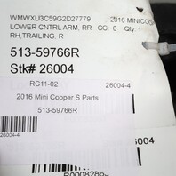 2014-2020 Mini Cooper Right Rear Lower Control Trailing Arm 33326851576 OEM Used