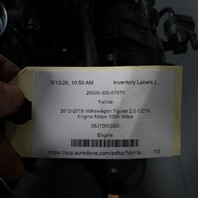 2012-2018 Volkswagen Tiguan 2.0 CCTA Engine Motor 100K Miles