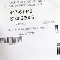 2012-2017 Audi A6 A7 A8 Q5 Front Axle Shaft CV Joint 4G0407271F OEM Used