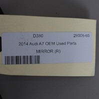 2018-2018 Audi A7 Right Side View Door Mirror Power Folding 4G8857528 OEM Used