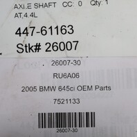 2004-2005 BMW 545i 645ci 745i Automatic Rear Axle Shaft CV Joint OEM 33207521133