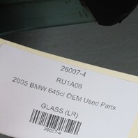 2004-2005 BMW 645ci Convertible Left Quarter Glass Window 51357186643 OEM