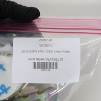 2004-2010 BMW 645ci 650ci M6 Convertible Rear Seat Belts Pair Beige OEM Used