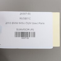 2004-2010 BMW 645ci 650ci M6 Convertible Right Sunvisor 51167076704 OEM Used