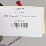 2004-2005 BMW 645ci Left Driver Side View Door Mirror 51167189379 OEM Used