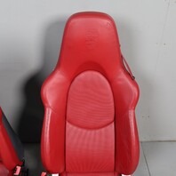 2005-2008 Porsche 911 997 Boxster Cayman 987 Sport Seats Carrera Red OEM