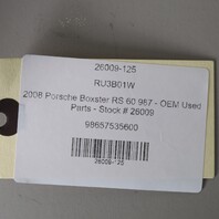 2008 Porsche Boxster RS 60 987 - OEM Parts - Stock # 26009