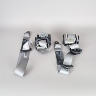 02-12 Porsche 986 987 Boxster Silver Seat Belts Pair OEM 98780303304 BLOWN