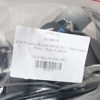 02-12 Porsche 986 987 Boxster Silver Seat Belts Pair OEM 98780303304 BLOWN