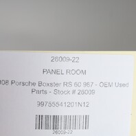 2008 Porsche Boxster RS 60 987 - OEM Parts - Stock # 26009