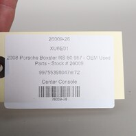2005-2012 Porsche 911 997 Convertible Boxster 987 Center Console GT Silver OEM