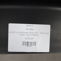 2005-2012 Porsche Boxster Rear Spoiler Wing GT Silver OEM 98750460900 NOTE