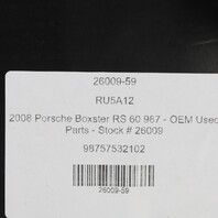 2005-2008 Porsche Boxster Left Radiator Air Duct Shroud 98757532102 OEM Used